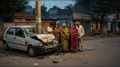 कानपुर में दर्दनाक हादसा: कार खंभे से टकराई, सिर बाहर निकाले युवक की मौत, परिवार में मातम
