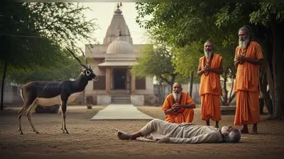 यूपी: जिस काले हिरण की सालों से सेवा कर रहे थे साधु, उसी ने ली बुजुर्ग की जान; मंदिर तक जाता था साथ