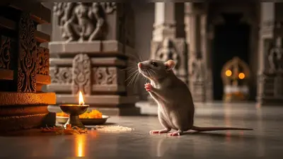 मंदिर में हाथ जोड़कर प्रार्थना करते चूहे का वीडियो हुआ वायरल, लोग बोले ‘चूहे की भक्ति!’