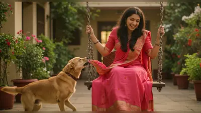 महिला झूले पर थी, अचानक आया पालतू कुत्ता और करने लगा प्यारी शरारत! वीडियो हुआ वायरल