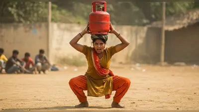 सिर पर LPG सिलेंडर रखकर महिला ने किया हैरतअंगेज डांस, वीडियो देख आंखें फटी रह जाएंगी!