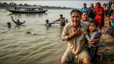 यूपी: पिता ने भतीजे को बचाया, पर अपनी आंखों के सामने डूबा जवान बेटा; यात्रियों से भरी नाव पलटने से हाहाकार