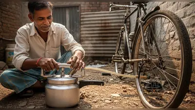 कुकर से साइकिल में हवा! देसी जुगाड़ का ये वीडियो देख उड़ जाएंगे आपके होश, इंटरनेट पर मचा धमाल