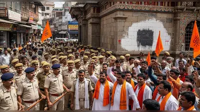 अलीगढ़ में मंदिरों की दीवारों पर ‘आई लव मोहम्मद’ लिखने से भारी बवाल, करणी सेना का हंगामा, पुलिस बल तैनात