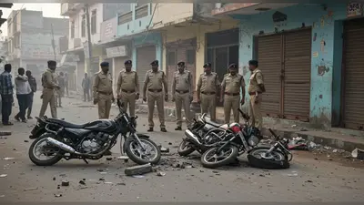 अलीगढ़ के भगवान नगर में खूनी संघर्ष: दो गुटों में मारपीट और पथराव, तीन बाइकें क्षतिग्रस्त, पुलिस तैनात, आरोपी फरार