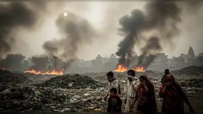 मथुरा में जानलेवा धुआं: डंपिंग यार्ड में एक हफ्ते से जल रहा कचरा, सांस लेना हुआ मुश्किल!