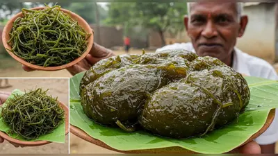 तालाब की सड़ी हुई काई से शख्स ने बनाया ‘पकवान’, वीडियो देख लोगों को आई उल्टी!