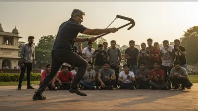 भारतीय सेना के रिटायर्ड अफसर का ‘आयरन नंचकू’ करतब वायरल: फिटनेस देख हैरान हुए युवा!