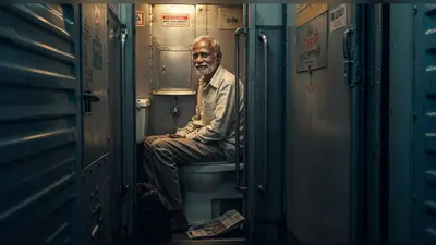 सीट न मिलने पर अंकल ने वॉशरूम को बनाया अपना ठिकाना, वीडियो देख लोग बोले ‘ये तो लेजेंड है’!