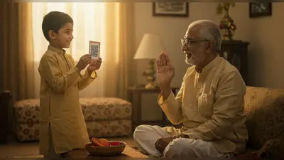 डिजिटल हुआ बच्चों का शगुन: QR कोड से मांगा आशीर्वाद, खूब हो रही तारीफ!