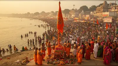 बदायूं में ‘मिनी कुंभ’ ककोड़ा मेले का झंडी पूजन के साथ भव्य शुभारंभ, गंगा तट पर उमड़ा आस्था का सैलाब