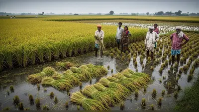 यूपी में बेमौसम बारिश का कहर: खेत में खड़ी और कटी धान की फसल बर्बाद, किसानों के अरमानों पर फिरा पानी