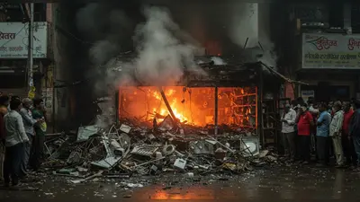 हाथरस: बिजली के सामान की दुकान में लगी भीषण आग, लाखों का सामान जलकर राख, इलाके में हड़कंप