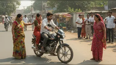 ससुराल जा रहे पति की बाइक पर दिखी दूसरी औरत, पत्नी ने बीच रास्ते में पकड़ा, वीडियो हुआ वायरल!