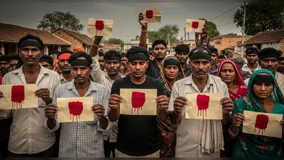 महोबा में बुंदेलखंड का दर्द: काली पट्टी बांध, खून से खत लिखकर मांगा अलग राज्य