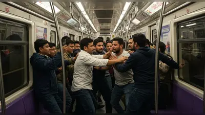 दिल्ली मेट्रो में फिर मचा बवाल: मामूली बहस से शुरू हुई बात, हाथापाई तक पहुंची; वीडियो हुआ वायरल!
