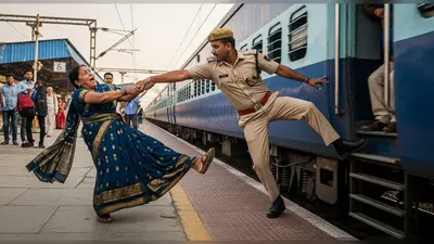 चलती ट्रेन पर चढ़ने की कोशिश में फिसली महिला, रेलवे पुलिसकर्मी ने ऐसे बचाई जान कि आप भी कहेंगे ‘शुकर् है!’