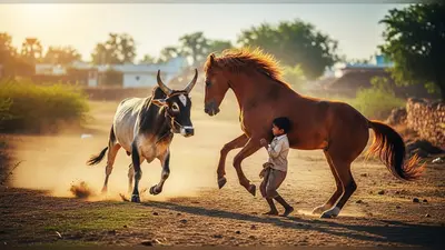 सांड के खौफनाक हमले से बच्चे को घोड़े ने बचाया, ‘असली हीरो’ का वीडियो वायरल, लोगों ने किया सलाम!