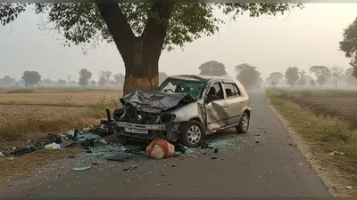 बरेली में दर्दनाक हादसा: मनौना धाम जा रहे दंपती की कार पेड़ से टकराई, पत्नी की मौत, पति गंभीर घायल