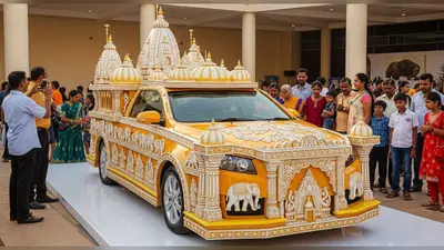 हैदराबाद के सुधा कार्स म्यूजियम ने बनाई ‘राम मंदिर कार’: अयोध्या पहुंचने की तैयारी