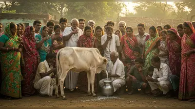 एक साल की बछिया ने दिया दूध! गाँव में उमड़ी भीड़, लोग बोले ‘चमत्कार’!