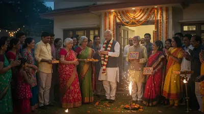 दीप्ति शर्मा के माता-पिता का कैबिनेट मंत्री ने किया सम्मान: घर के बाहर आतिशबाजी, बंटी मिठाई, जश्न का माहौल