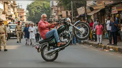 71 साल के एक्टर ने बाइक पर दिखाया स्टंट, गुजरात पुलिस को लेनी पड़ी खबर, वायरल हो रहा वीडियो