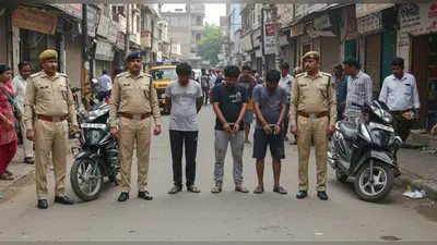 कानपुर: नशे की लत पूरी करने के लिए पांच वाहन चोर गिरफ्तार, शहर में राहत की सांस