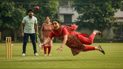 वायरल हुआ बेटे का शॉट, मां ने जडेजा स्टाइल में लपका ऐसा कैच कि दुनिया रह गई दंग!