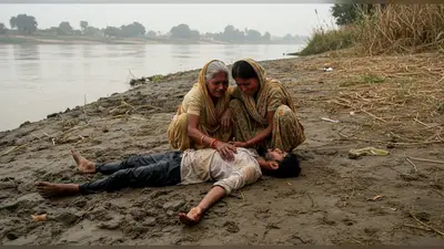 यूपी: जुआ खेल रहे लोगों के साथ खड़ा युवक पुलिस देख नदी में कूदा, हुई मौत; माँ-बहन लिपटकर रोईं, कोविड का डर भी बेअसर